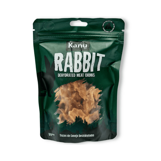Snack de Trozos de Conejo Deshidratados Kanu Pet para perros y gatos 100% Natural , Un solo ingrediente