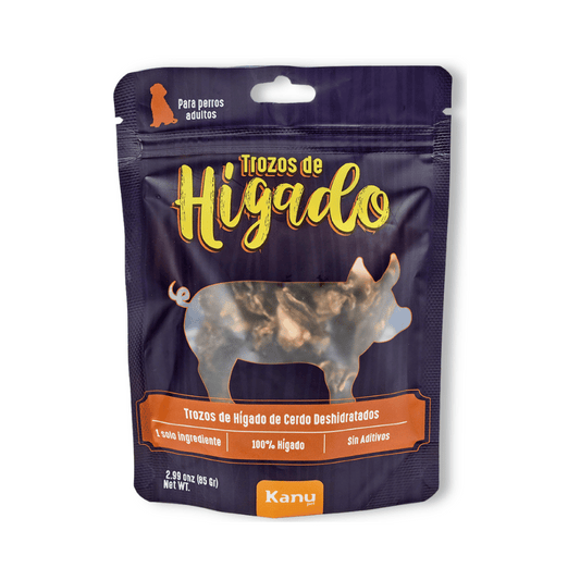 Snack de Kanu Pet  de Hígado Deshidratados Trozos para perros y gatos 100% Natural , Un solo ingrediente