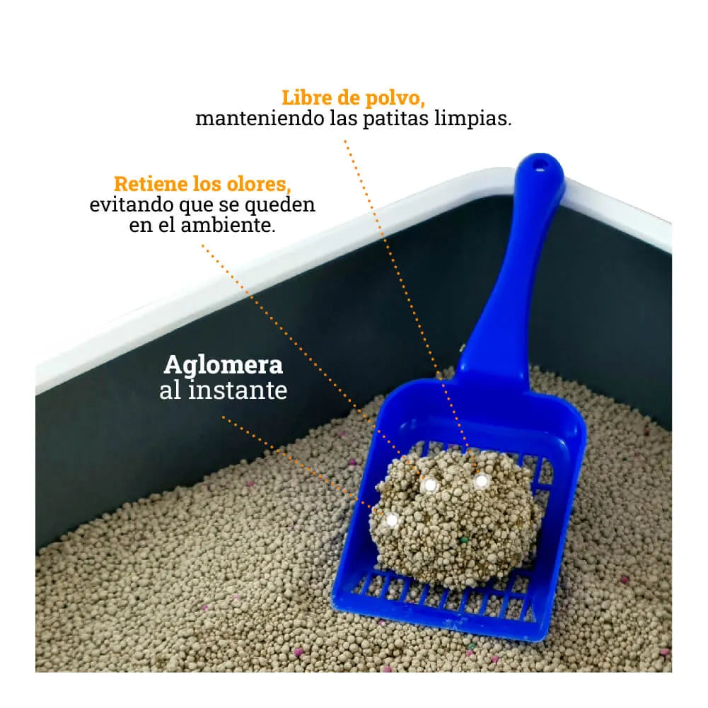 Arena de Bentonita  Kanu Pet  Cat Litter para Gatos. 99% libre de Polvo. Aglomera al Instante