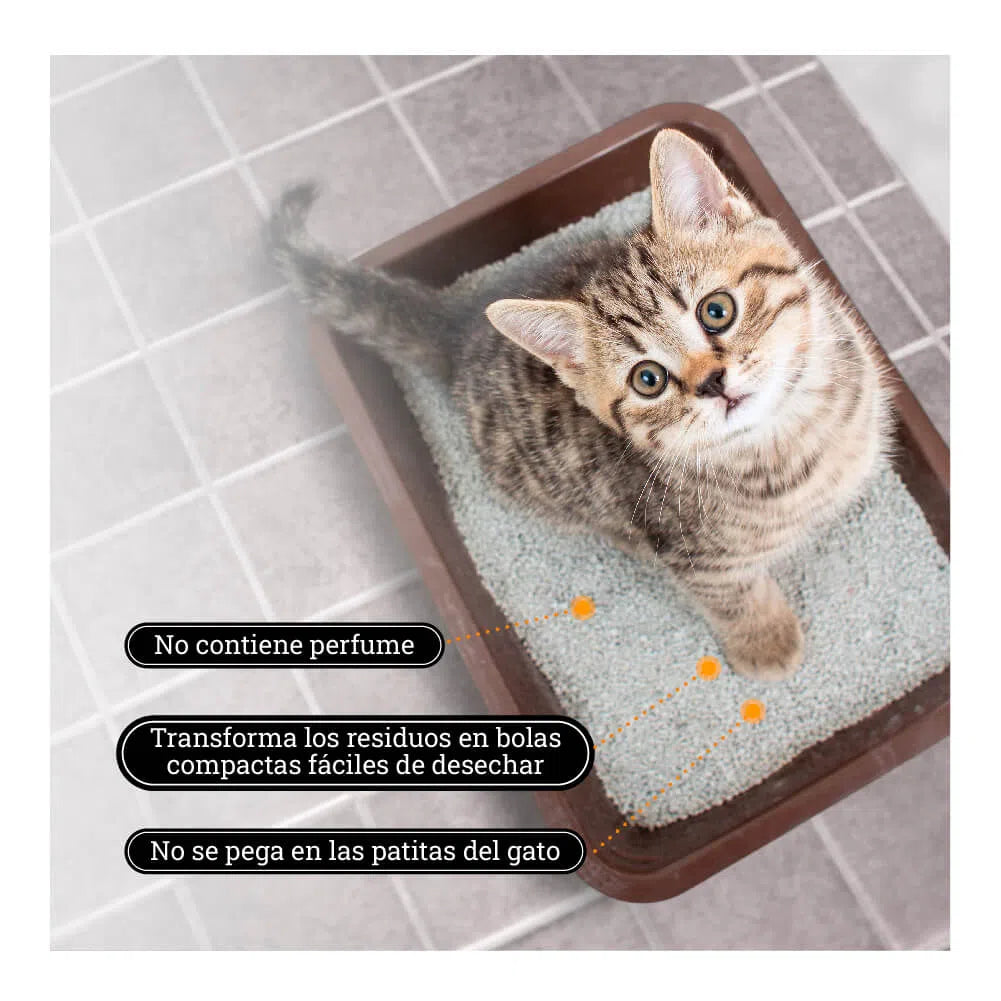 Arena de Bentonita  Kanu Pet  Cat Litter para Gatos. 99% libre de Polvo. Aglomera al Instante