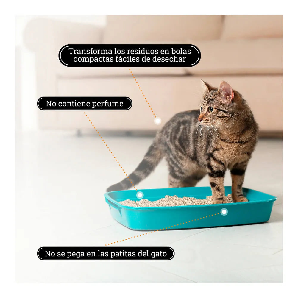 Arena de Bentonita  Kanu Pet  Cat Litter para Gatos. 99% libre de Polvo. Aglomera al Instante