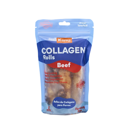 Snack Colágeno de Res  Kanu Pet para Perro. No es Carnaza  x 3 Unds