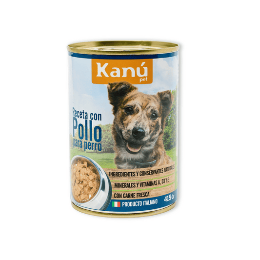 Alimento Humedo de Pollo para Perro  Kanu Receta Con Pollo  415 GR
