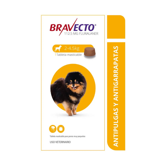Antipulgas Bravecto  para Perros 2 a 4.5 Kg