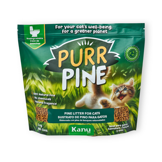 Arena de Pino 100% Ecológica Purr Pine de Kanu Pet para Gato