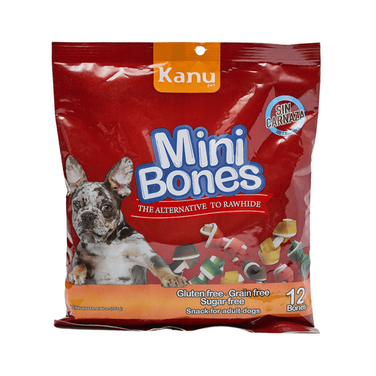 Snack Mini Huesos con Sabores surtidos Kanu Pet Mini Bones Pet para Perros x 12 Unds