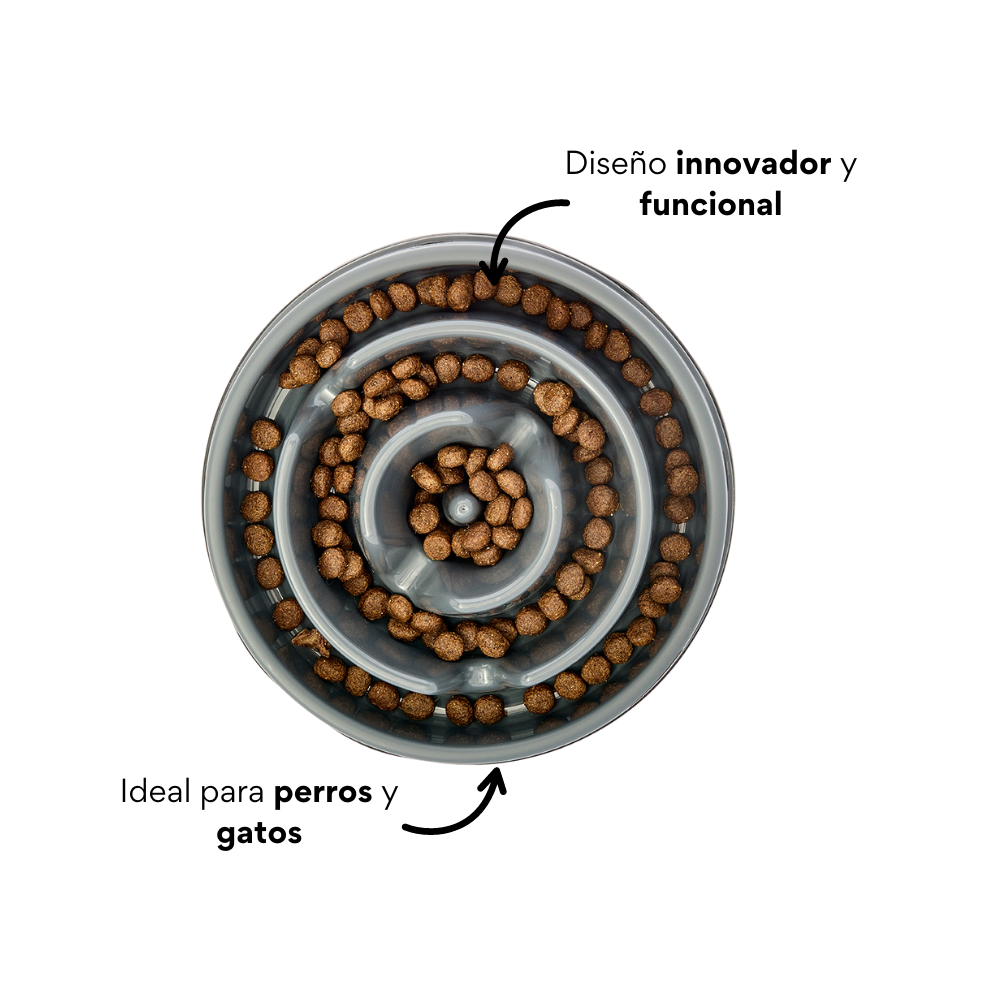 Comedero Circular Antirreflujo Kanu Pet Verde para Perro y Gato