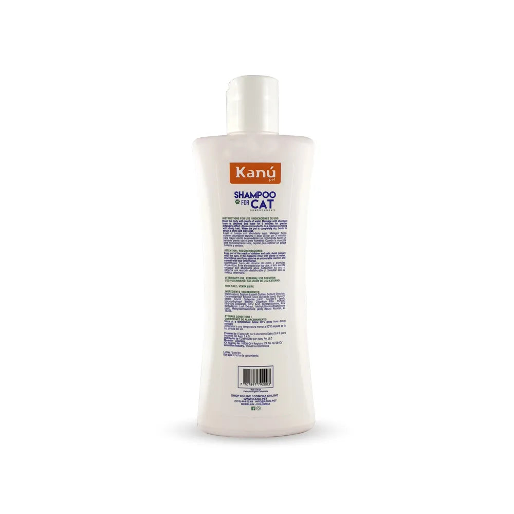 Shampoo con agradeble Fragancia Kanu para Gato 240 ML