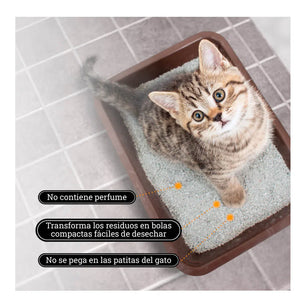 Arena de Bentonita  Kanu Pet  Cat Litter para Gatos. 99% libre de Polvo. Aglomera al Instante