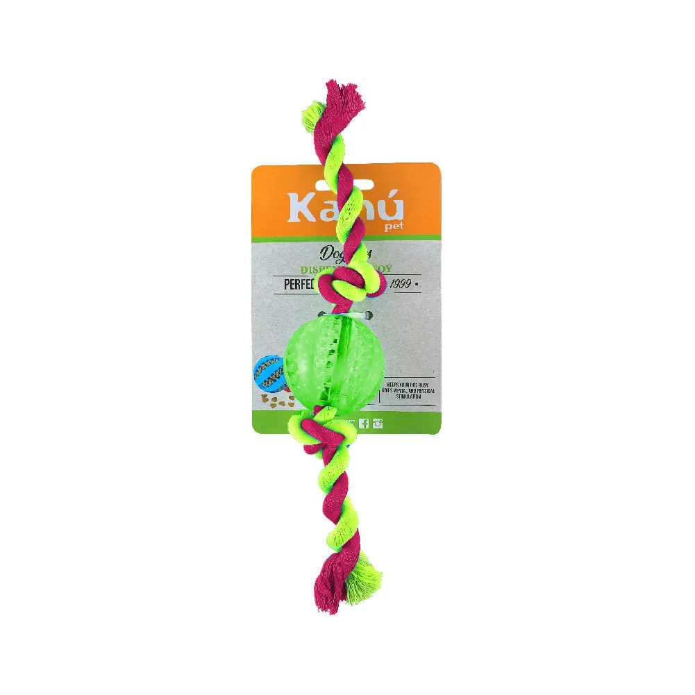 Juguete Bola Porta Snack con Lazo para Perro