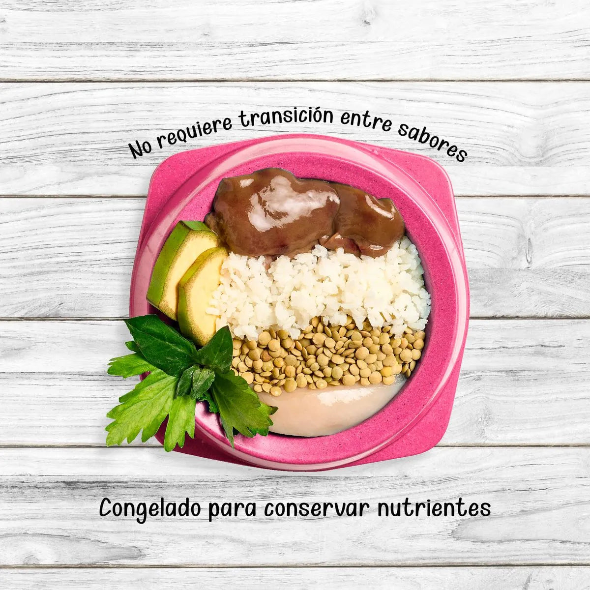 Alimento Congelado Receta Gourmet de Kanu Pet sabor a Pollo - Lentejas para perros. 100% Comida Real