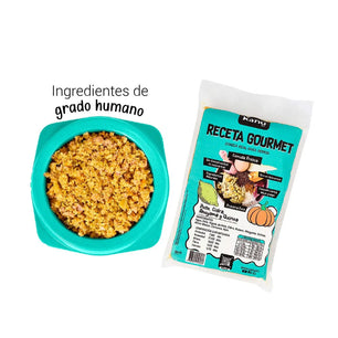 Alimento Congelado Receta Gourmet de Kanu Pet sabor a Pollo, Ahuyama y Quinoa para perros. 100% Comida Real