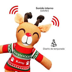 Juguete Peluche Venado Navidad Kanu Pet para Perro