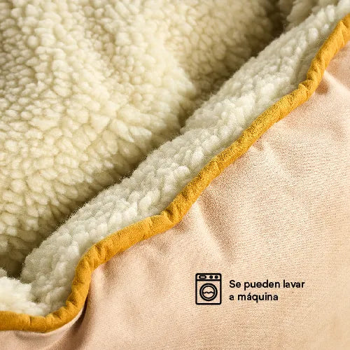 Cama Redonda Ovejero Beige  Kanu Pet para Perro