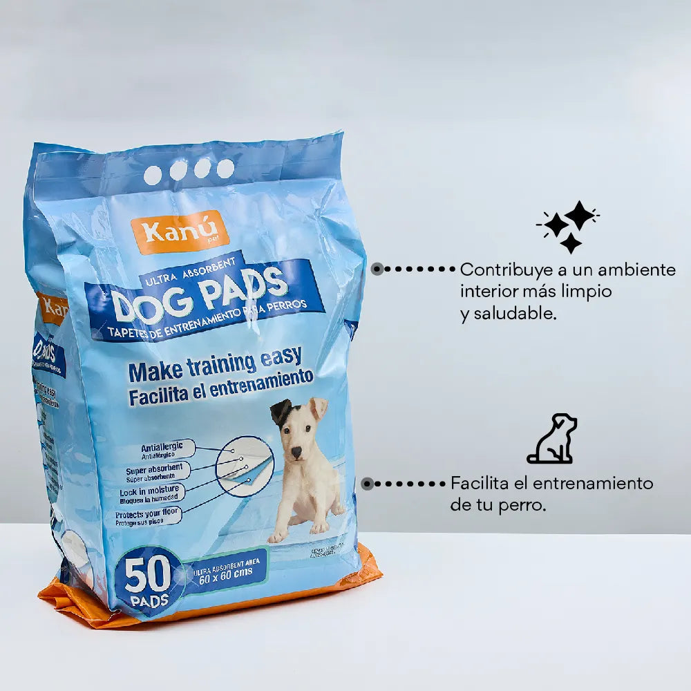 Tapete de Entrenamiento perros cachorros Kanu Pet Puppy Pads x 50 ud