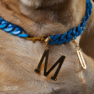 Collar Cadena Acrilica Kanu Pet Azul Para Perro y Gato