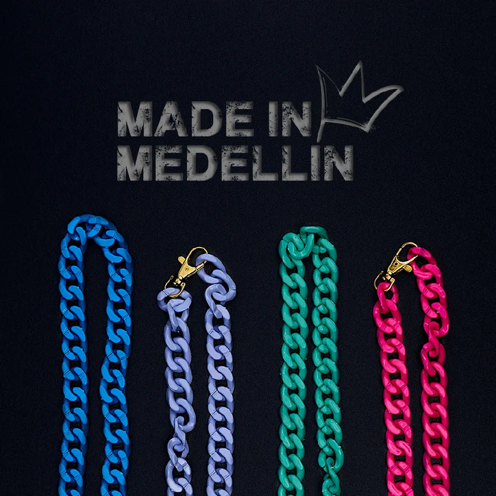 Collar Cadena Acrilica Kanu Pet Azul Para Perro y Gato