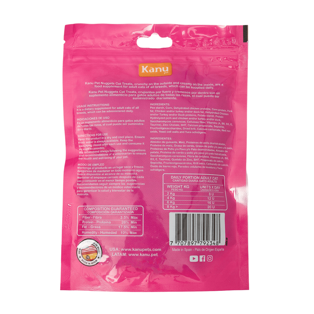 Snack Nuggets Sensitive Kanu Pet  para Gatos