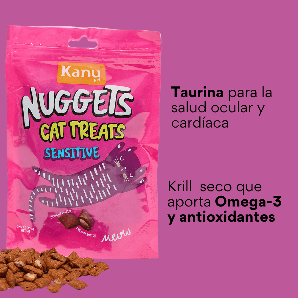 Snack Nuggets Sensitive Kanu Pet  para Gatos