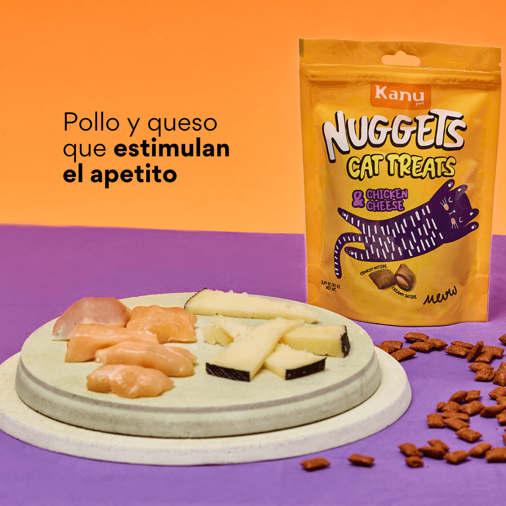 Snack Nuggets  de Pollo y Queso Kanu Pet  para Gato