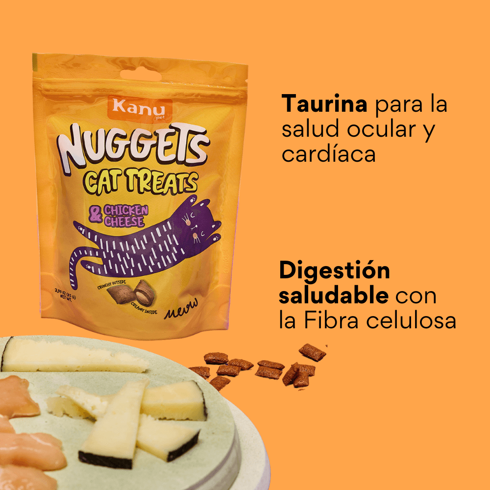 Snack Nuggets  de Pollo y Queso Kanu Pet  para Gato