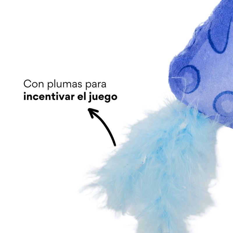 Juguete de Peluche Raton Azul con Catnip Kanu Pet para Gato