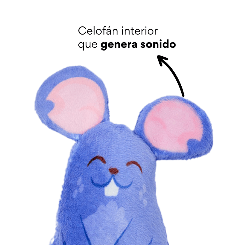 Juguete de Peluche Raton Azul con Catnip Kanu Pet para Gato