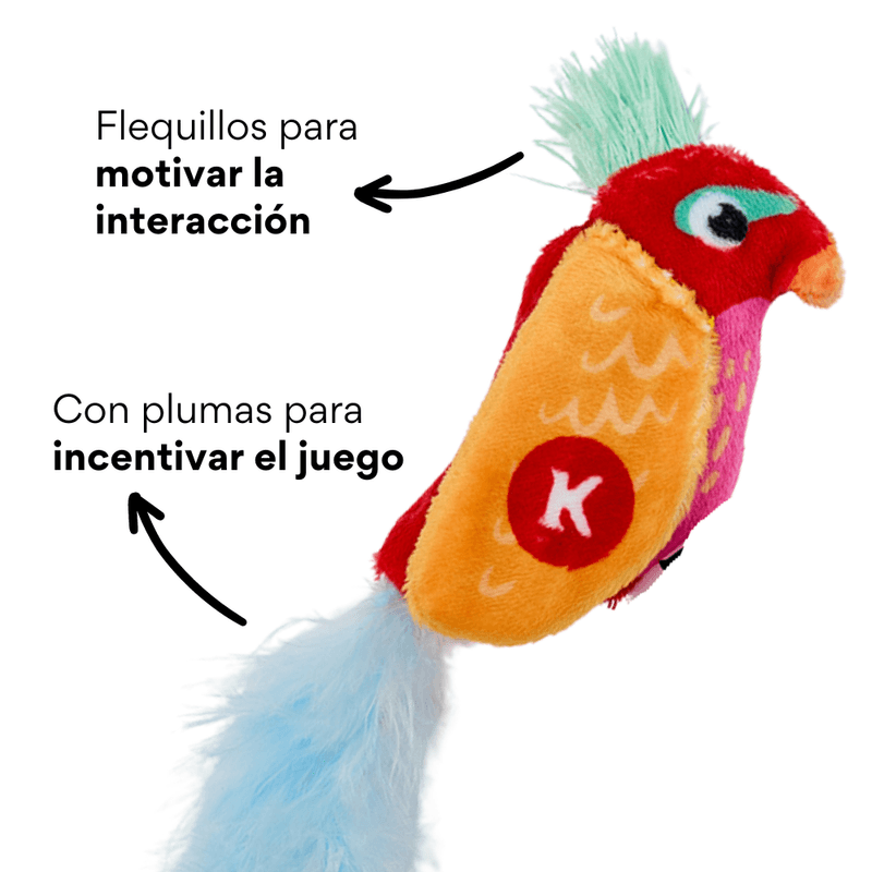 Juguete de Peluche Loro con Catnip Kanu Pet para Gato