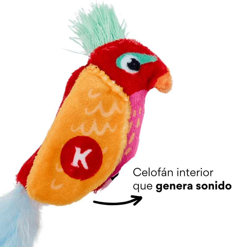 Juguete de Peluche Loro con Catnip Kanu Pet para Gato