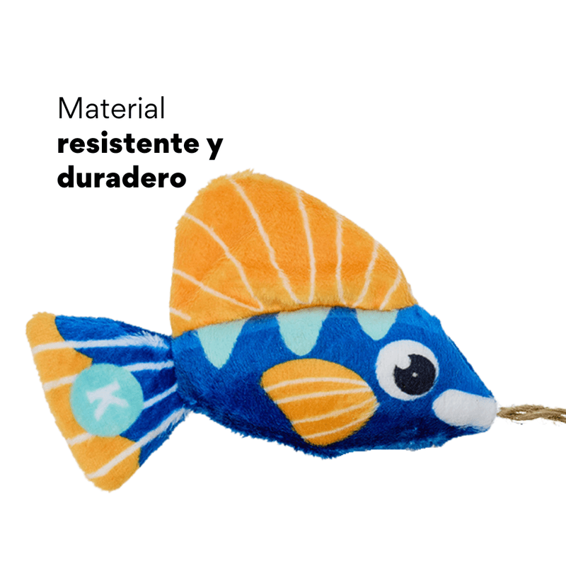 Juguete de Peluche Pez Azul con Catnip Kanu Pet para Gato