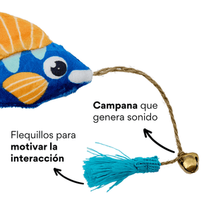 Juguete de Peluche Pez Azul con Catnip Kanu Pet para Gato
