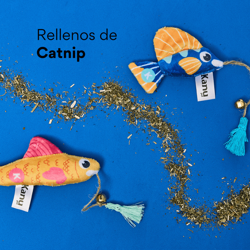 Juguete de Peluche Pez Azul con Catnip Kanu Pet para Gato