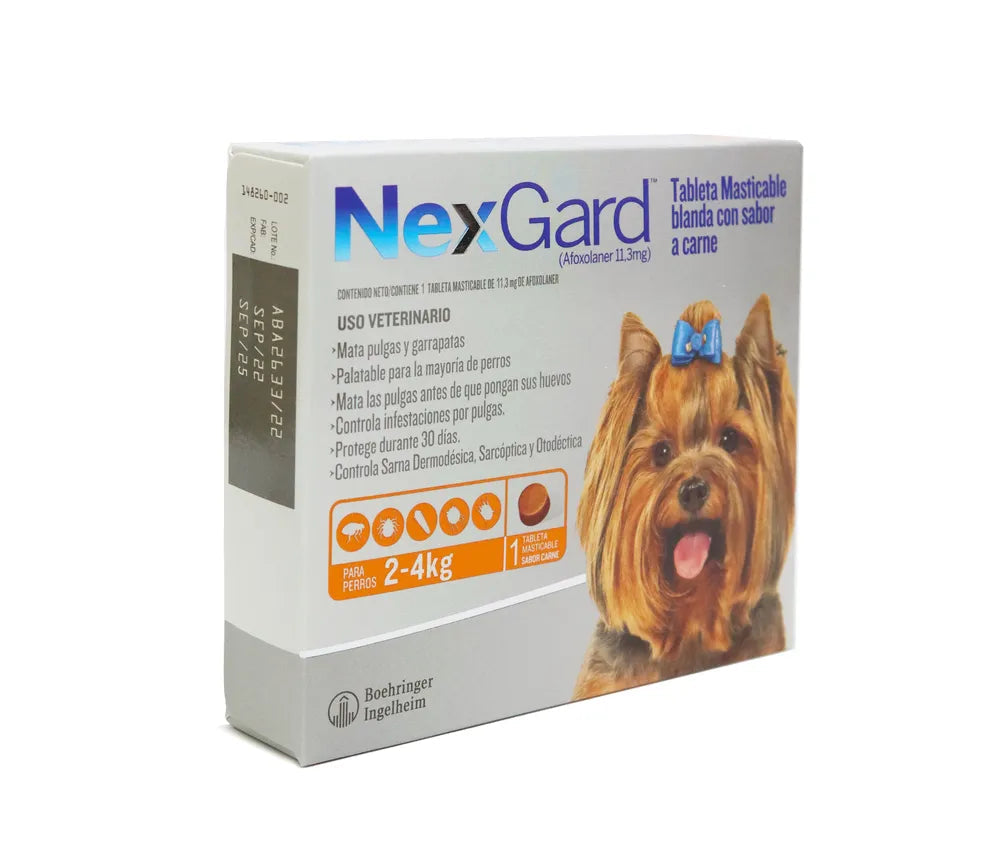 Antipulgas Nexgard para Perros de 2 a 4 Kg