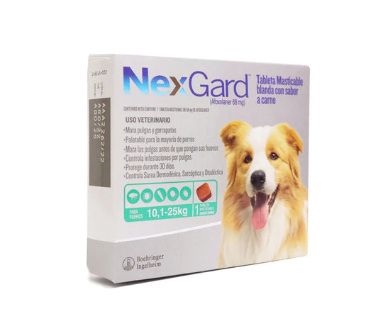 Antipulgas Nexgard para Perros de  10.1 a 25 Kg