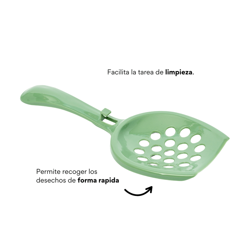 Pala para Arenero de Gato Kanu Pet Verde