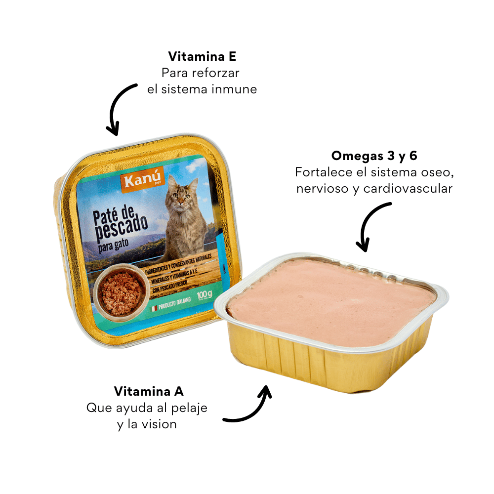 Pate de pescado Gato Kanu Pate 100 GR