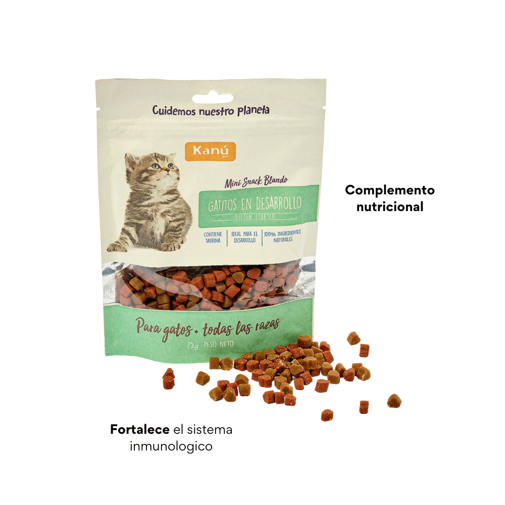 Galletas Blandas Kanu Pet Gatitos en Desarrollo y Apoyo al Crecimiento Muscular