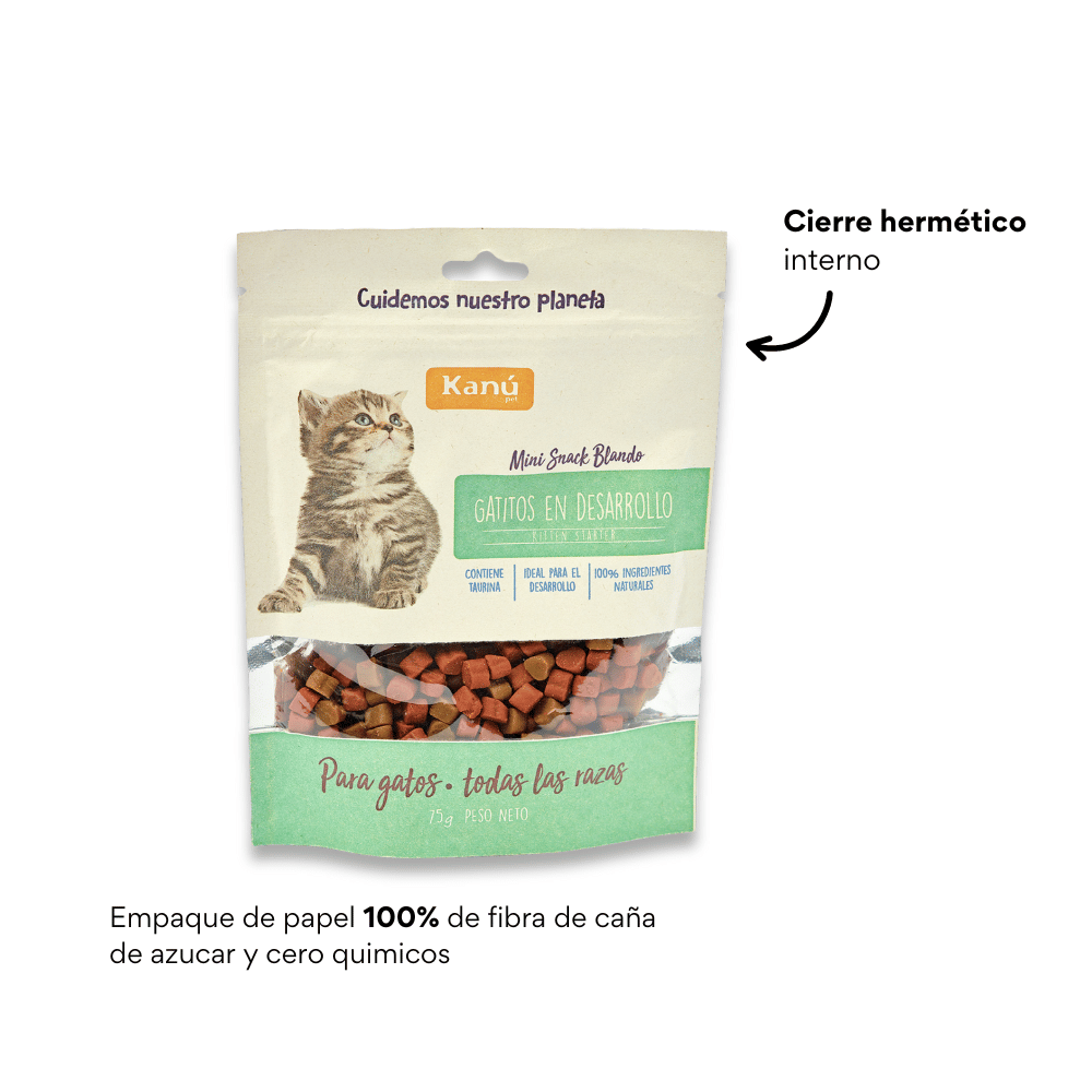 Galletas Blandas Kanu Pet Gatitos en Desarrollo y Apoyo al Crecimiento Muscular