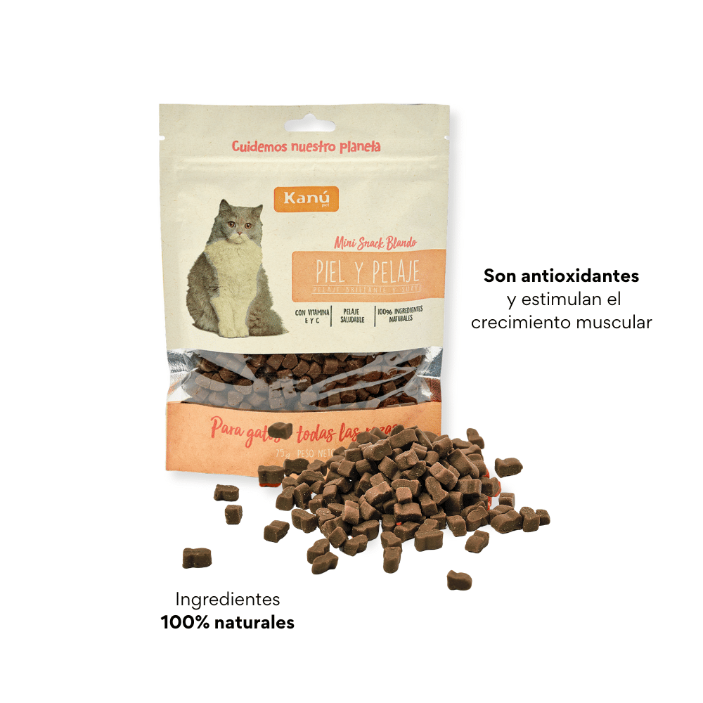 Galletas Piel y Pelaje Kanu Pet para gatos