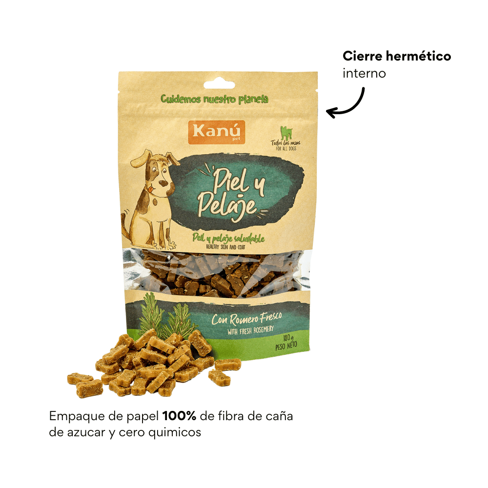 Snacks Galletas Kanu Pet Piel y Pelaje Para Perro  180 GR