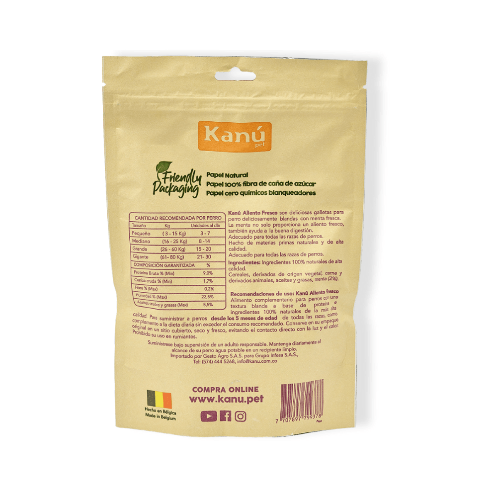 Galleta Aliento Fresco Kanu Pet para perros