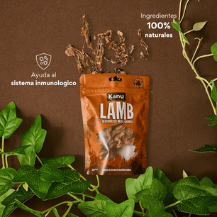 Snack de Trozos de Cordero Deshidratados Kanu Pet  para perros y gatos 100% Natural , Un solo ingrediente