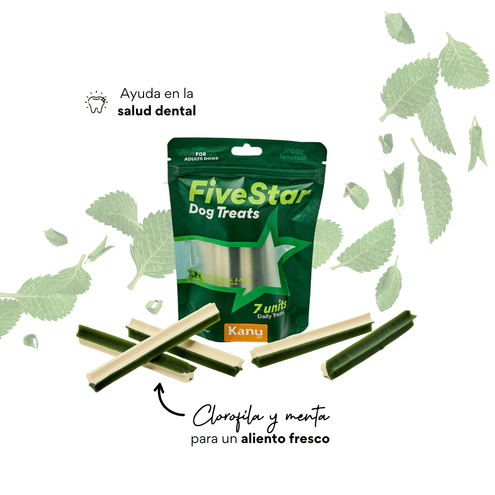 Snack  para la placa y el sarro Kanu Pet Dental Five Star para Perros  x 7 Unds