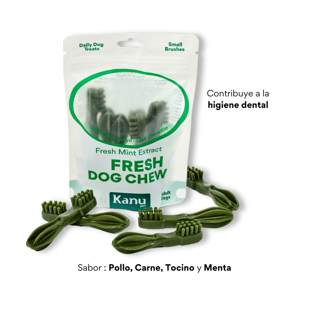 Snack Cepillo Dental Medium Kanu Pet Dental Fresh Para Perros Sabor a Menta