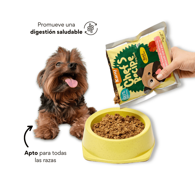 Alimento Completo Húmedo Kanu Pet Chefs Recipe  para perros sabor a Carne  300 Gr