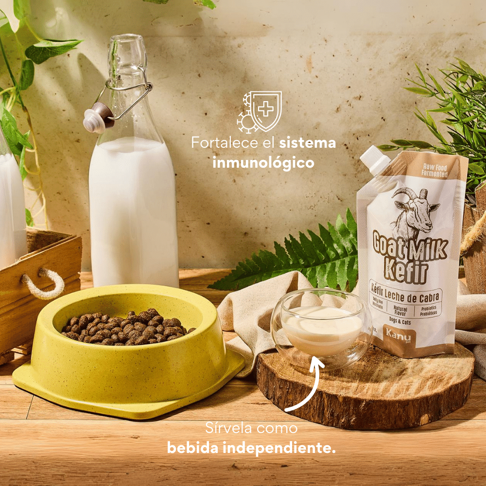 Suplemento Kéfir de Leche de Cabra Kanu Pet para Perro y Gato Sabor 100% Natural