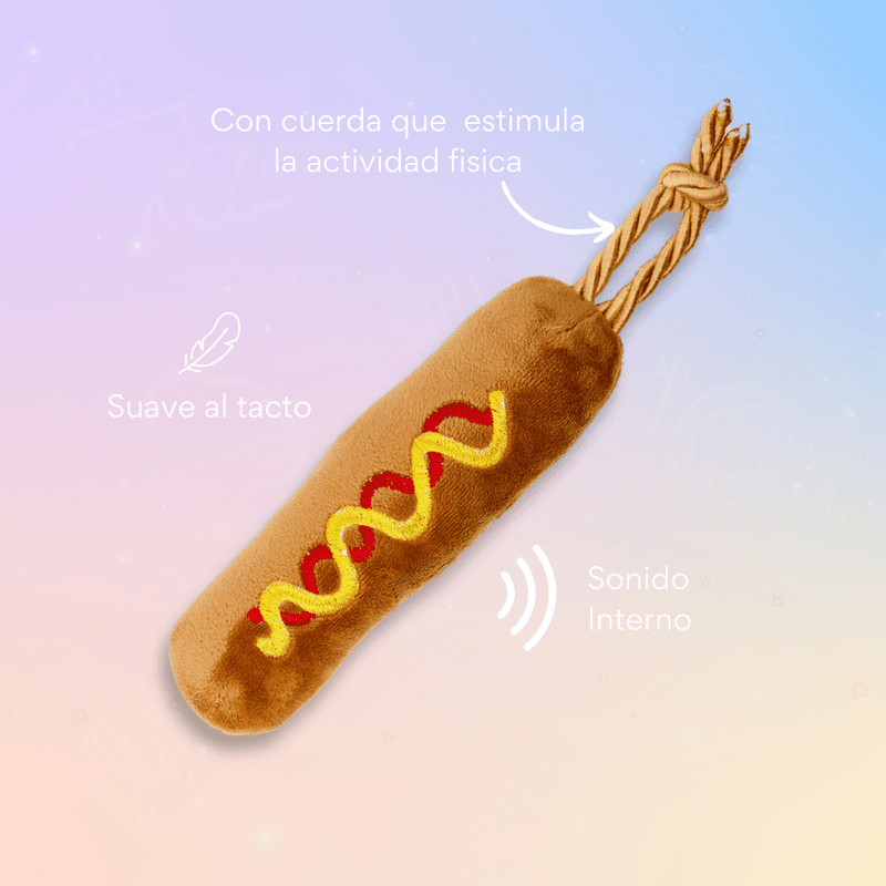 Juguete de Peluche de Corn Hot Dog Kanu Pet  para Perro