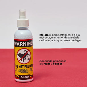 Spray de Adiestramiento  Don't Pee Here de Kanu Pet  para perros y gatos 100% Natural