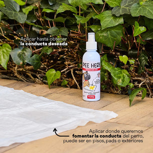 Spray de Adiestramiento  Pee Here  de Kanu Pet para perros y gatos 100% Natural