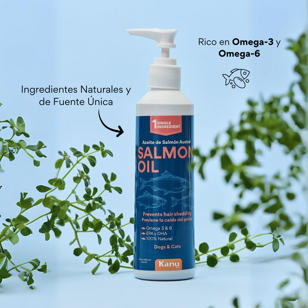 Suplemento Aceite de Salmón  Kanu Pet para perro y gato. Omega 3 y 6